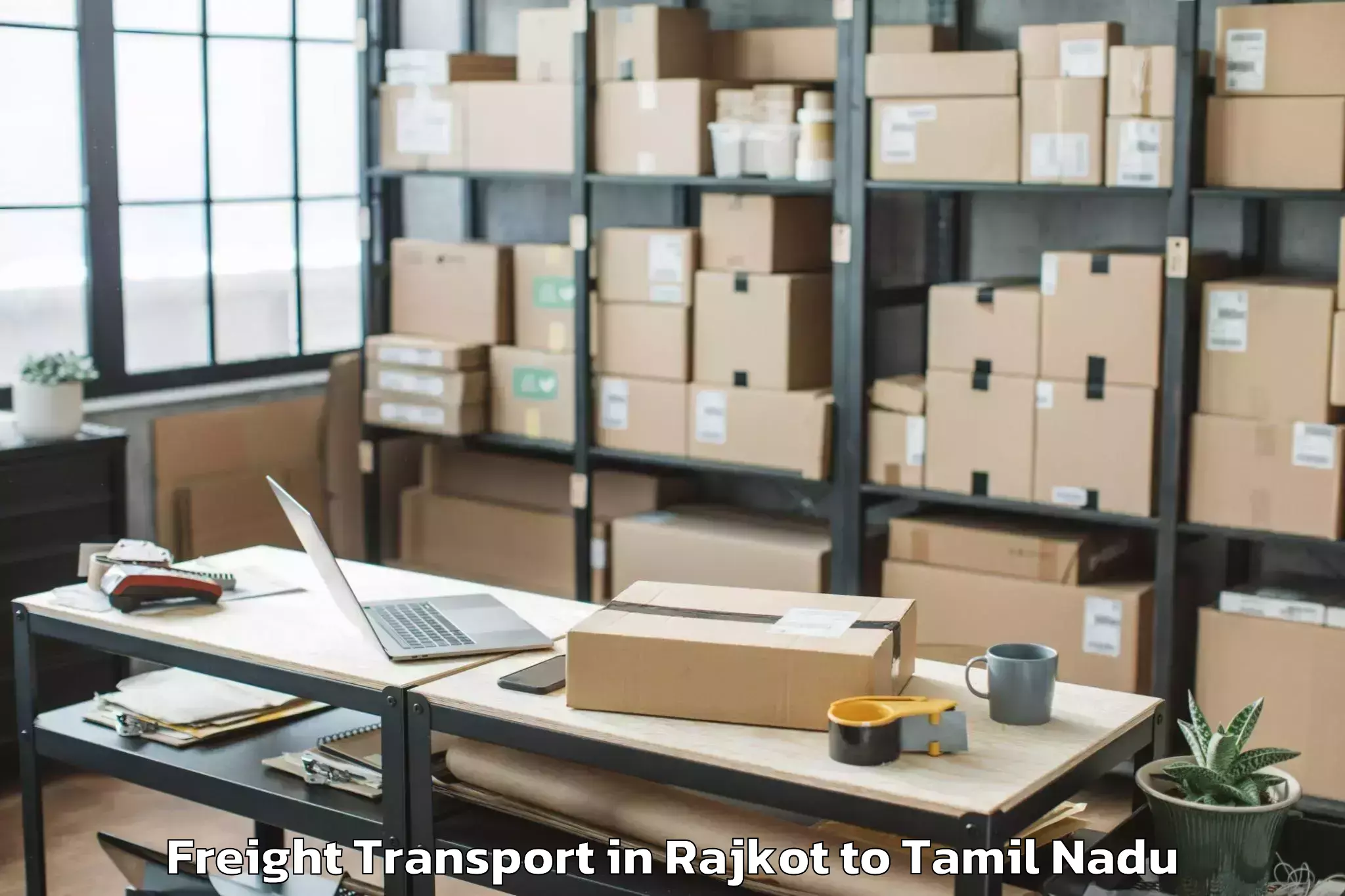 Hassle-Free Rajkot to Idappadi Freight Transport